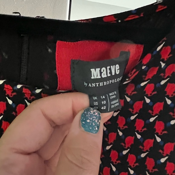 Anthropologie Maeve Amici Bunny Rabbit Print Dress - Picture 5 of 7